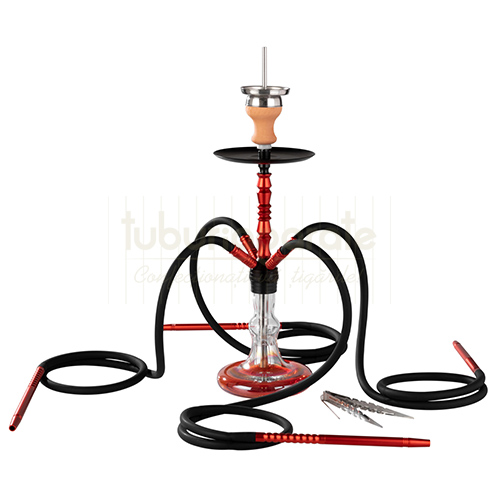 Narghilea cu patru furtunuri Dream Havana Red 65 CM